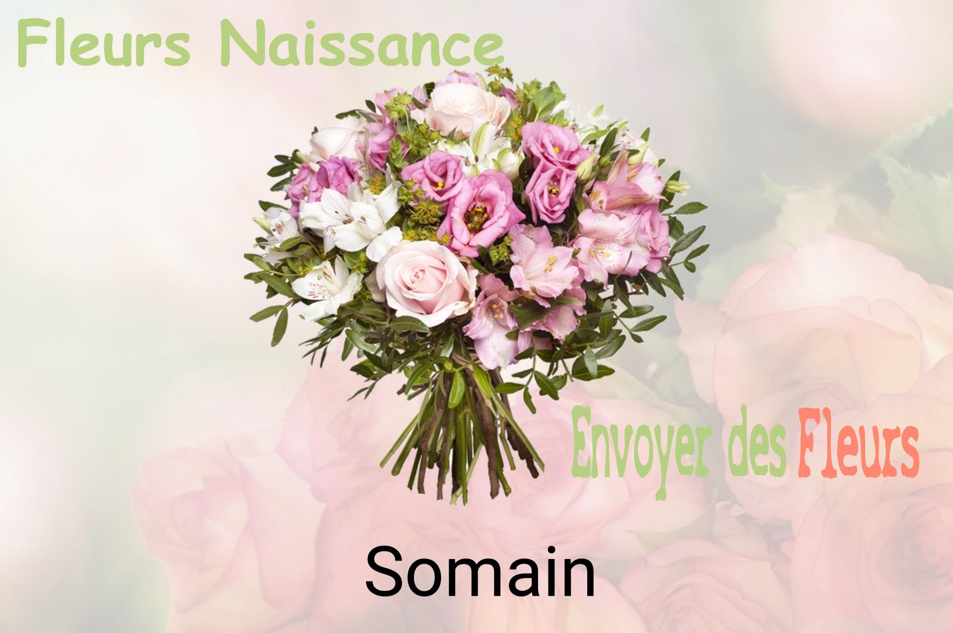Bouquet de fleurs de naissance livré à Somain